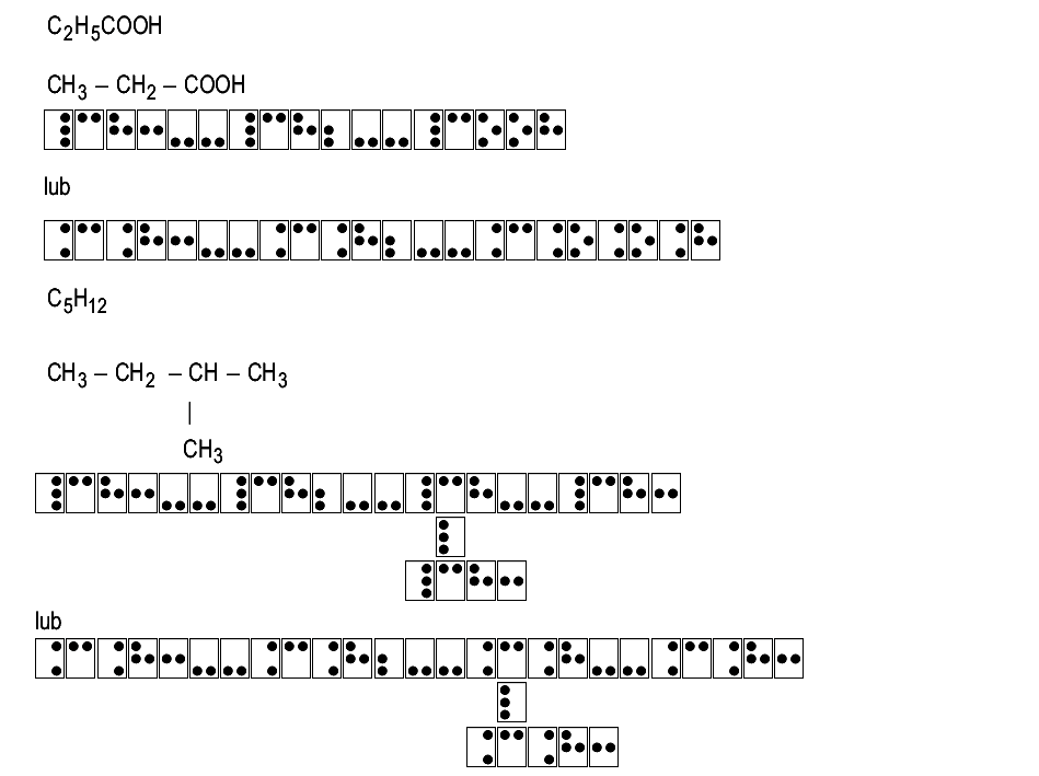 sposób zapisu: Wzory półstrukturalne