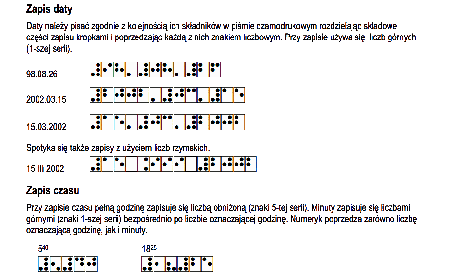 sposób zapisu: data i czas
